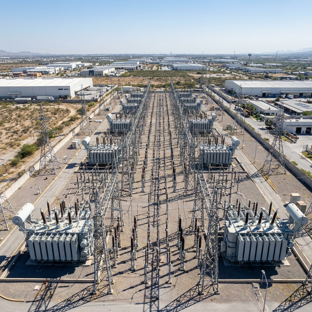 Subestacion electrica SEDYCSA vista aerea